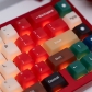 Soft Jade Mixed Light 104+45 PC Crystal Semitransparent Backlit Cherry Profile Keycaps Set Screen Printing for MX Keyboard